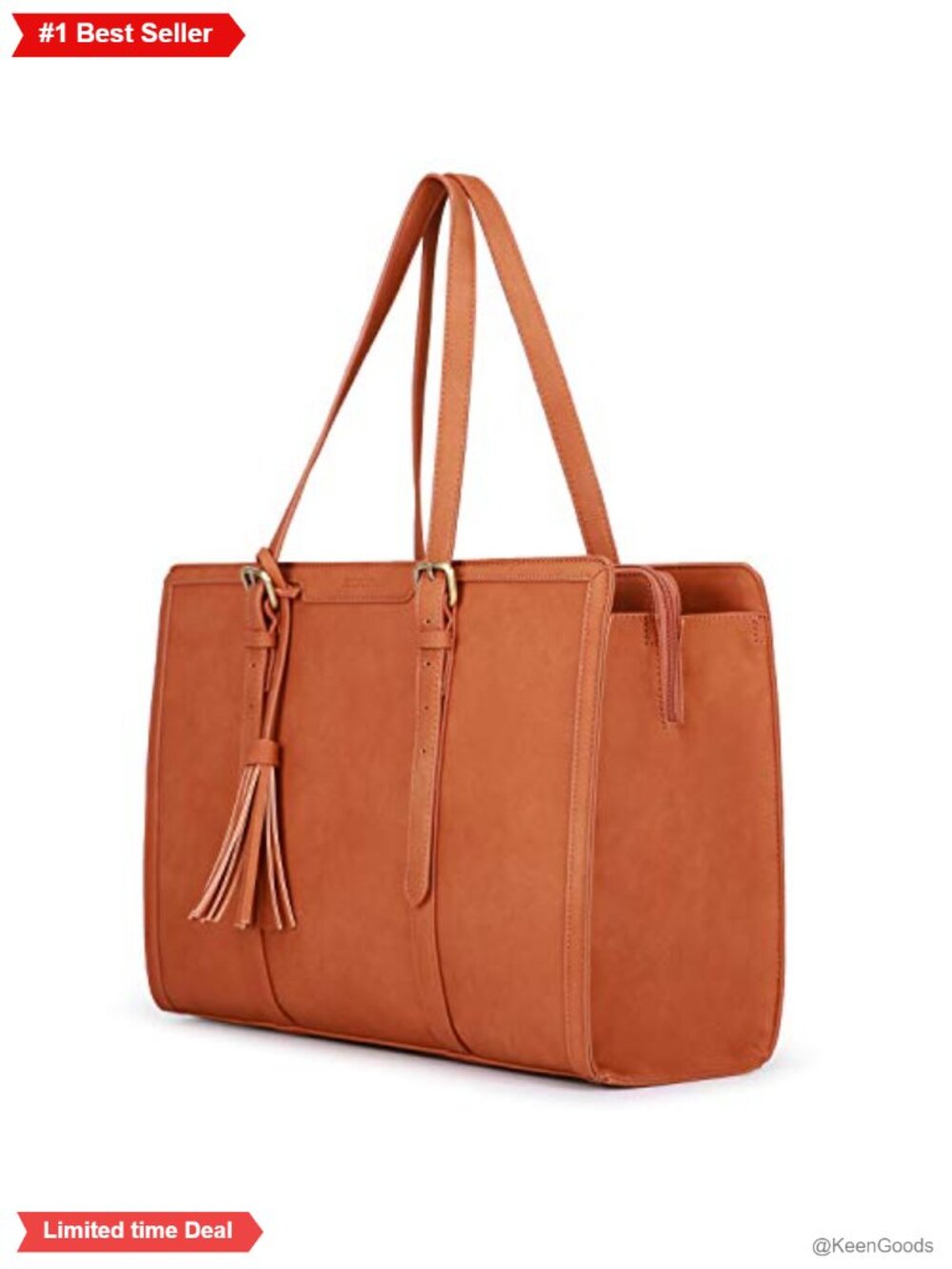 ECOSUSI Laptop Bag for Women 15.6 Inch Vegan Leather Work Tote